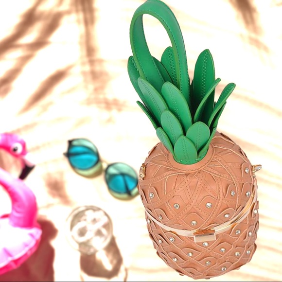 High Quality Key West By The Pool 3d Pineapple Bag Clutch Crossbody - Picture 5 of 13